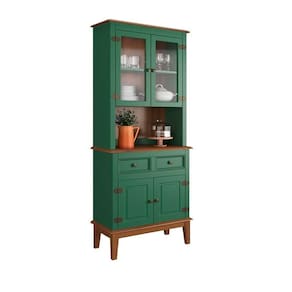 Arca E Oratório 4 Portas E 2 Gavetas - Madeira Maciça - Verde