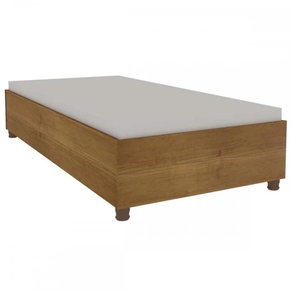 Base De Cama Box Solteiro Mônaco Cinamomo