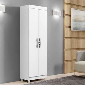 Armario Multiuso New Roma Com 2 Portas E Chaves Branco