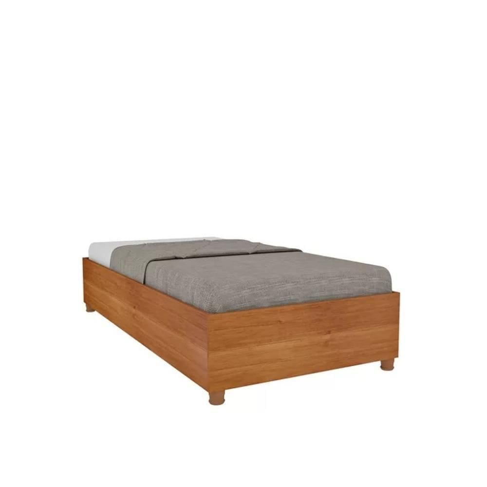 Cama Box Solteiro Mônaco Cinamomo