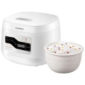 Panela de Arroz Elétrica de Cerâmica 2L com Display LED, e 4 Menus Predefinidos, 110V, Joydeem FD20SW, Branca