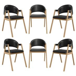 Kit 6 Cadeiras Suellen Luxo Reforçada Mesa De Jantar Courino Preto