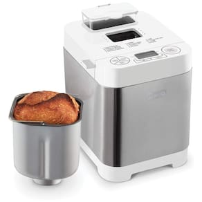 Panificadora Automática Programável em Aço Inoxidável com Dispensador de Ingredientes e Capacidade de 680g, 110V, DASH, Branca