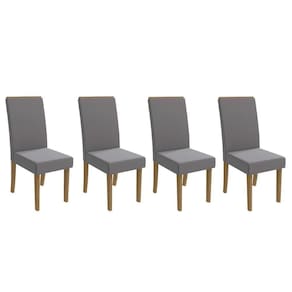 Cadeira Sala De Jantar 2cad142fr Kit 4 Un Freijo/veludo Titanio A050 - Kappesberg