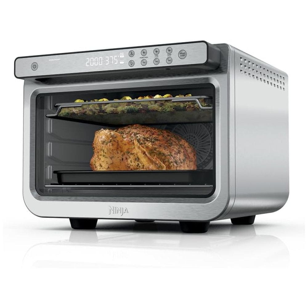 Forno Elétrico de Bancada Digital 10 em 1 com Função Air Fryer, Aço Inoxidável, 110V 1800W, Ninja Prestige Smart XL DT501