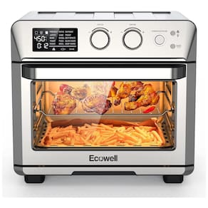 Forno Elétrico de Bancada 15 em 1, 25L com Função Air Fryer, Espeto Giratório, em Aço Inoxidável, 110V 1700W, ECOWELL ECOKX01, Prata