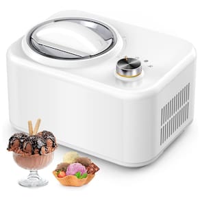 Máquina de Sorvete Automática 1L com Compressor Integrado, Sem Pré-Congelamento e Fácil de Limpar, 110V, COWSAR IC3908, Branco