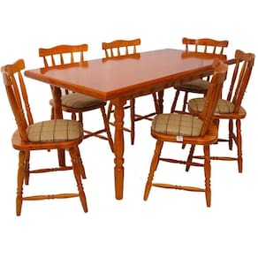 Conjunto Mesa De Jantar 160cm Com 6 Cadeiras Estofadas Multimóveis Cr50086 Mel Mel