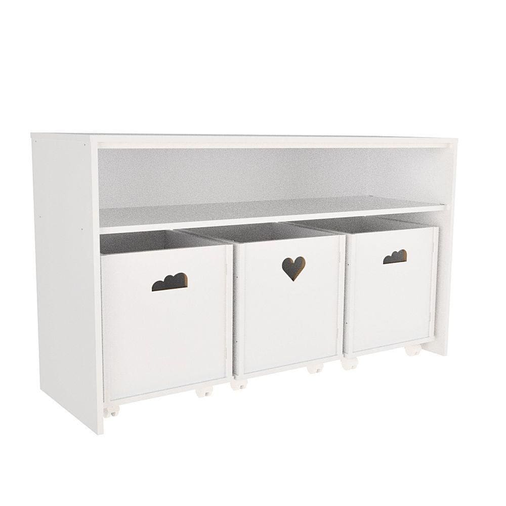 Rack Com Organizadores Caixotes Infantil Matilda 100% Mdf