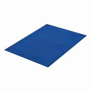 Piso Para Banheiro 100% Algodão Canelado 48x70cm - Buddemeyer - Azul 3153