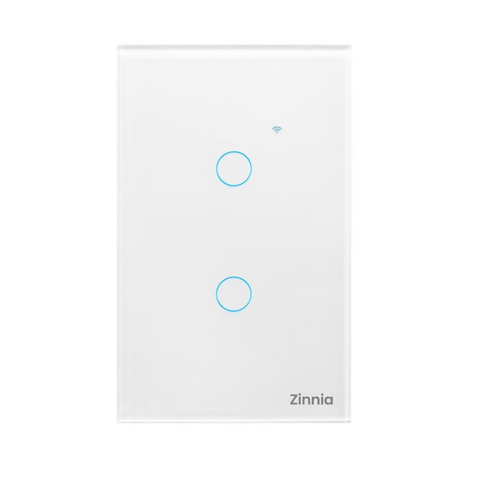 Interruptor Smart Zinnia 2 Botões 10A Wi-Fi 50/60Hz Branco - ZNS-I2B-WH01