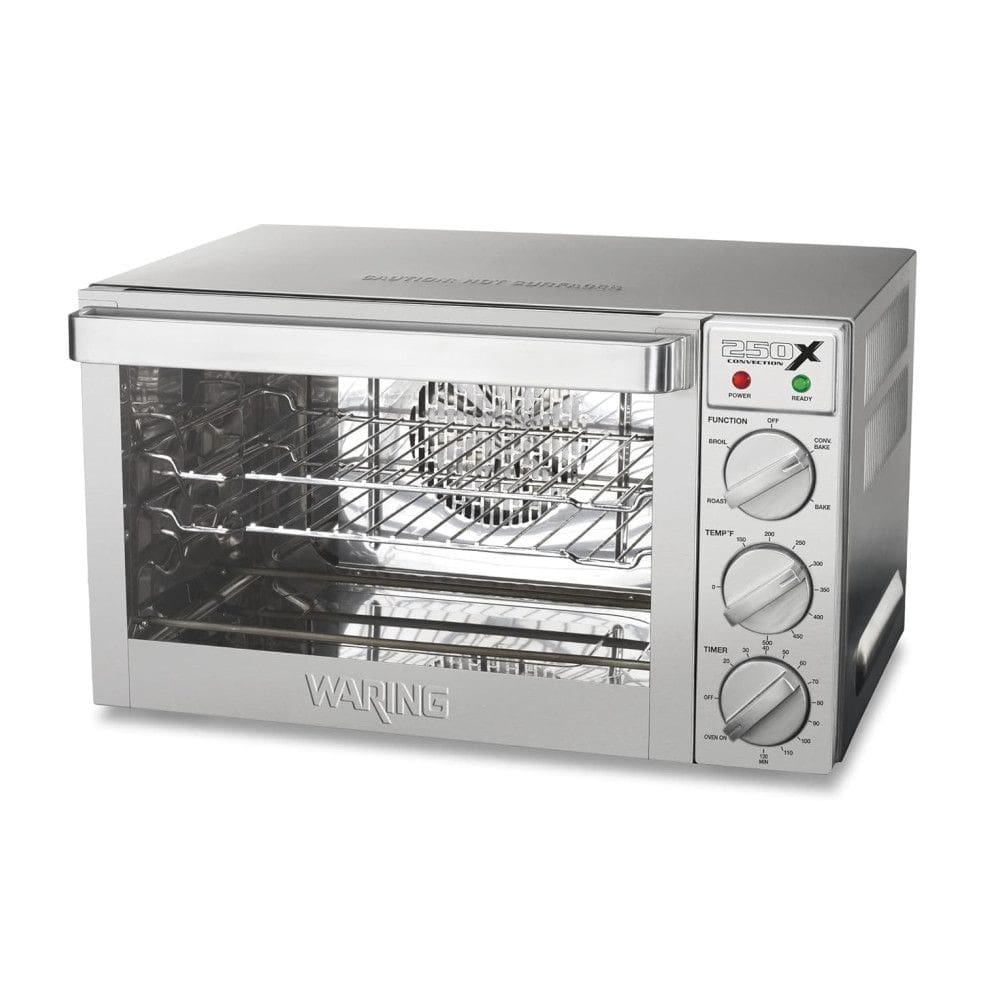 Forno Elétrico de Convecção 25L com Porta de Vidro Temperado, Painel Duplo e Plugue de 5 a 15 Fases, 110V 1700W, Waring WCO250X, Prata
