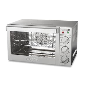 Forno Elétrico de Convecção 25L com Porta de Vidro Temperado, Painel Duplo e Plugue de 5 a 15 Fases, 110V 1700W, Waring WCO250X, Prata