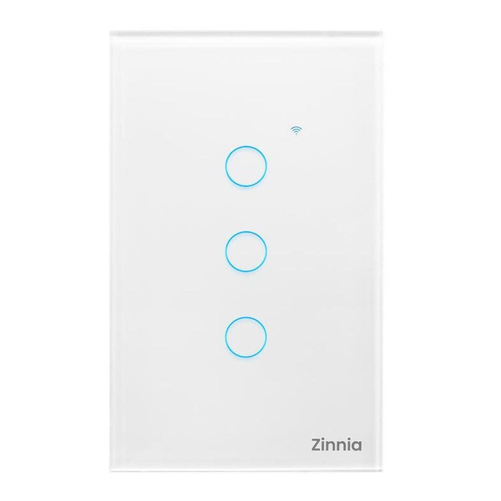 Interruptor Smart Zinnia 3 Botões 10A Wi-Fi 50/60Hz Branco - ZNS-I3B-WH01