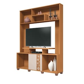 Estante Home Compacta Sala Estar TV Até 47 Polegadas 1 Porta 2 Prateleiras E Pés Milla