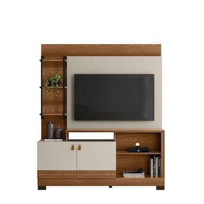 Estante Home Theater TV Até 50 Polegadas Sala Estar 4 Prateleiras 2 Portas 5 Pés Alagoas