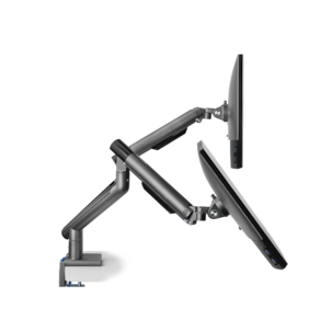 Suporte Para Monitor Até 32" Articulado Duplo Com 2 Saídas USB Octoo CLIPSMART-DESIGN- 2 (Titanium)
