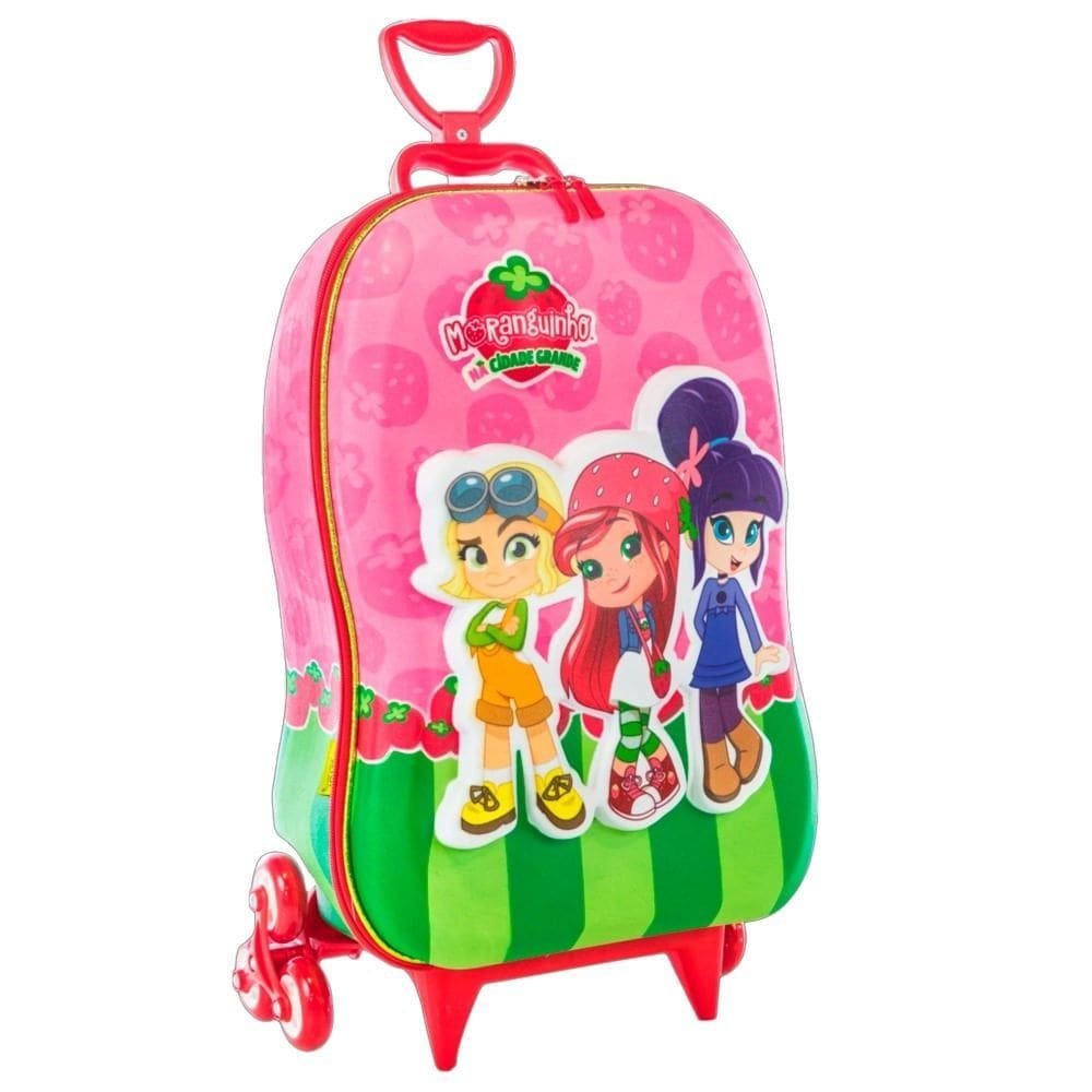 Mochila Com Carrinho 3D Moranguinho 2870AM23