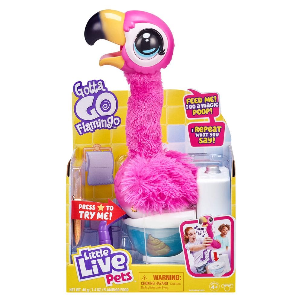 Brinquedo de pelúcia interativo Little Live Pets Gotta Go Flamingo