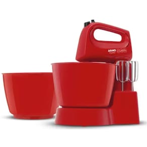 Batedeira 350W Arno com 2 Tigelas 3 Velocidades Ellegance Red 220V