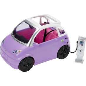 Carro de brinquedo, veículo elétrico Barbie com estação de carregamento, roxo