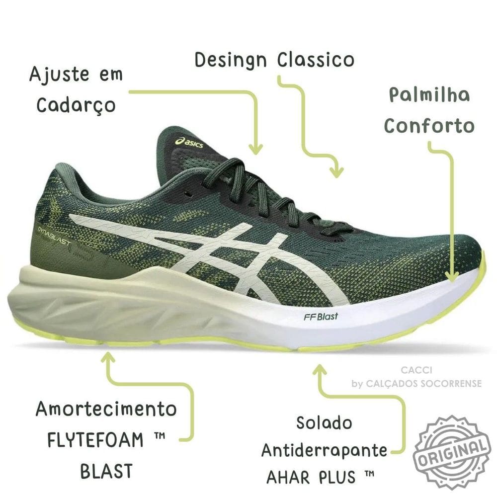 Tenis Running Conforto Asics Dynablast 3
