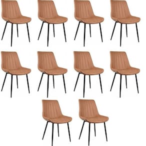 Conjunto com 10 Cadeiras para Sala de Jantar Tainá Caramelo