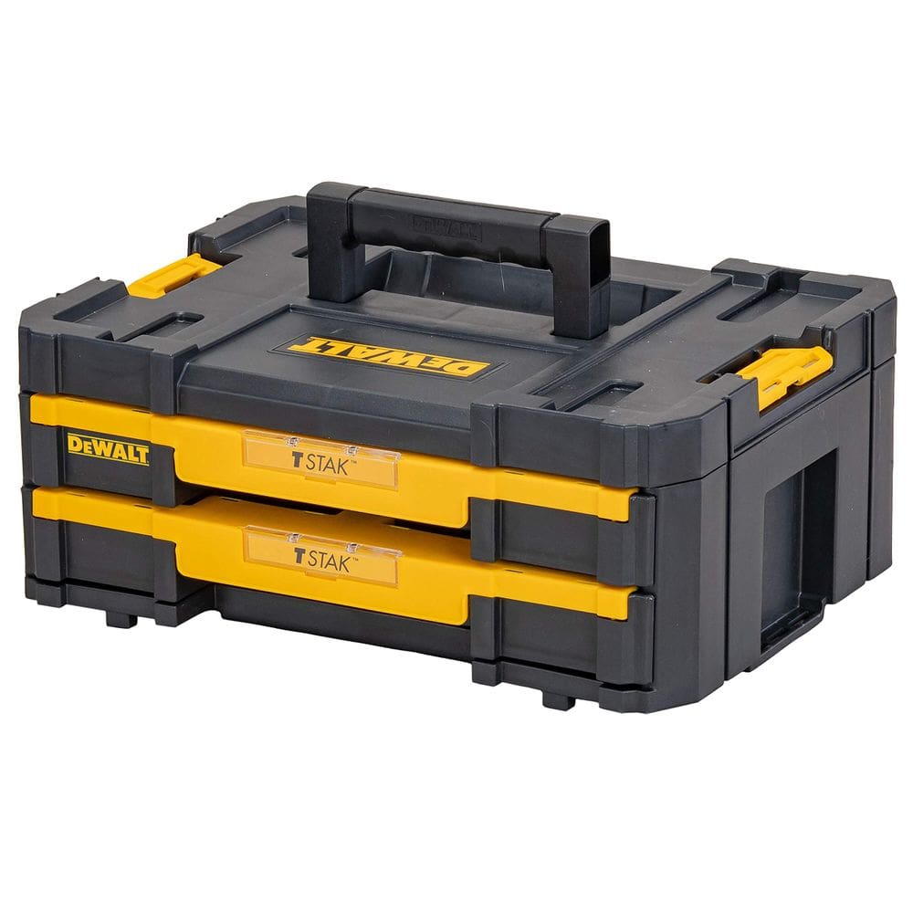Caixa de armazenamento de ferramentas DeWalt T-Stak IV com 2 gavetas rasas