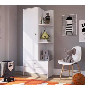 Guarda Roupa Infantil 1 Porta 2 Gavetas Amore Meu Fofinho Art in Moveis