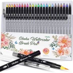 Marcadores de pincel em aquarela Ohuhu 24 cores com caneta Blending Aqua