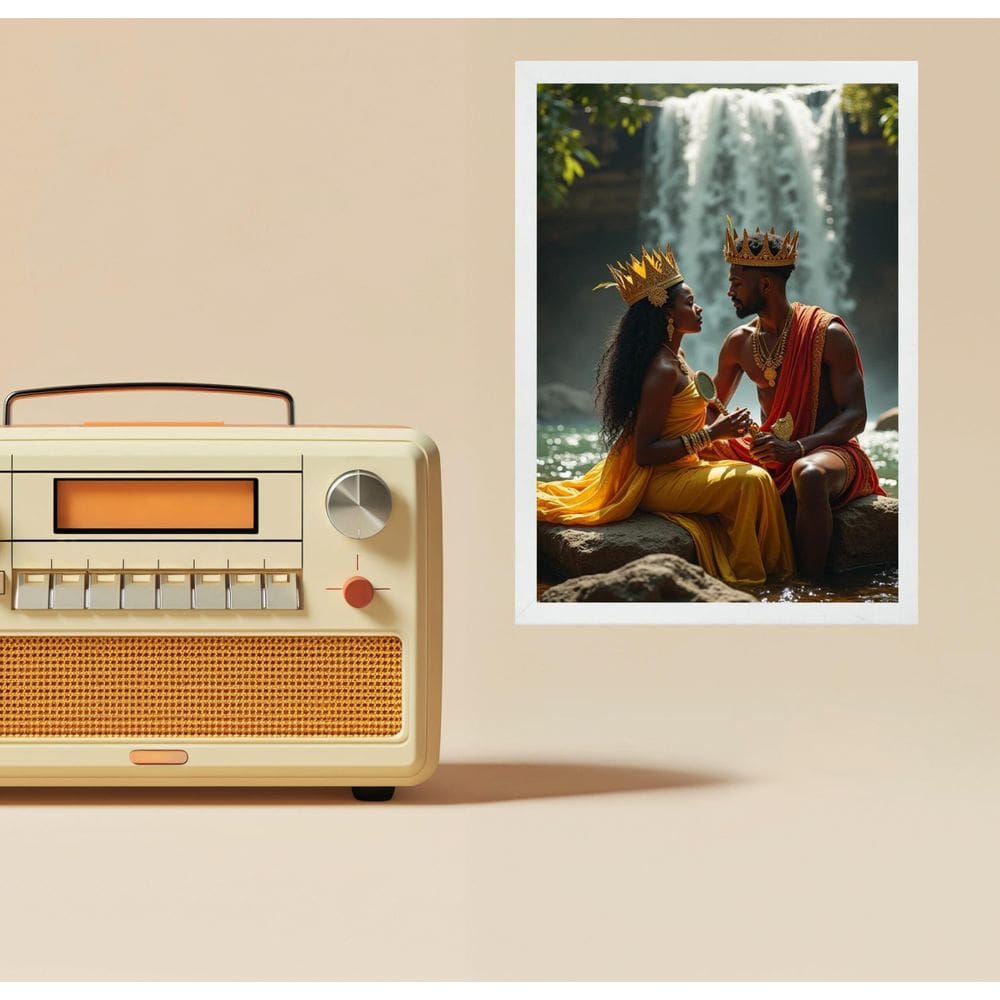 Quadro Decorativo Xangô E Oxum 24X18Cm