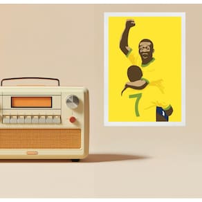 Quadro Futebol Do Brasil - Comemoração 45X34Cm