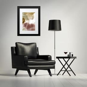 Quadro Sala Abstrato Aquarelado - 60X48Cm