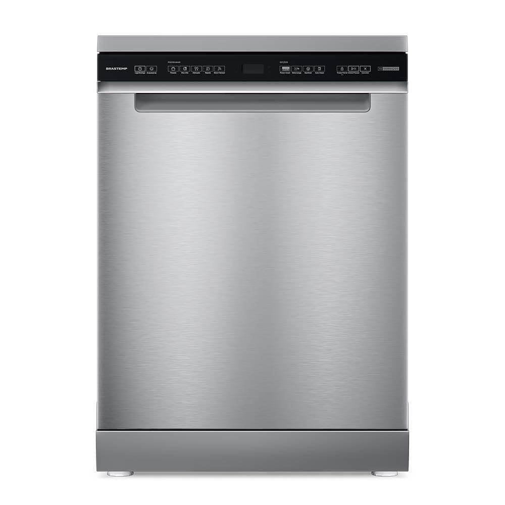 Lava-Louças Brastemp com Smart Sensor Inox com 15 Serviços, 05 Programas de Lavagem - BLF61AR