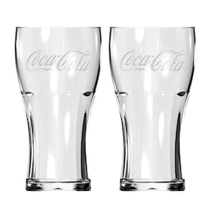 Jogo 2 Copos Coca Cola Vidro Transparente 300ml - Nadir