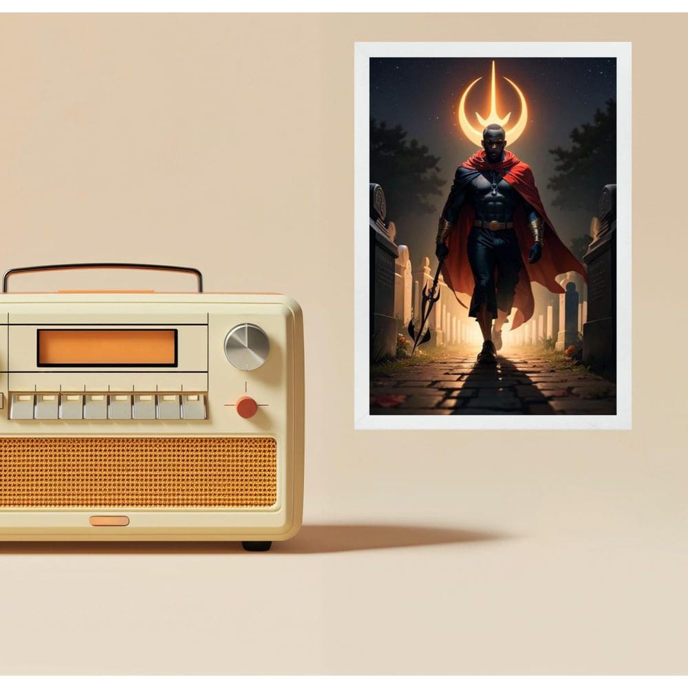 Quadro Umbanda Exu Tiriri 45X34Cm - Com Vidro