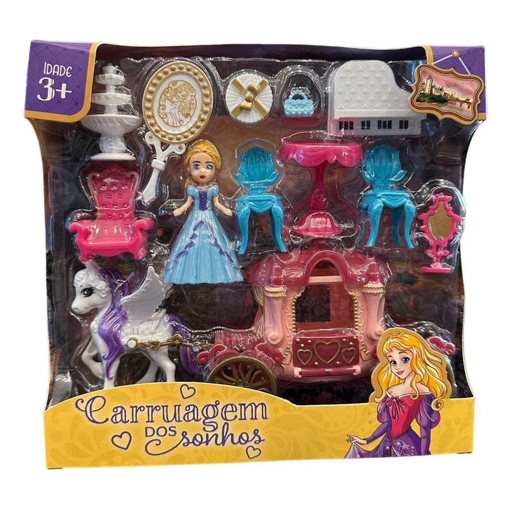 Ca002 - Castelo De Brinquedo De Plastico Com Acessorios E Bonecos - 7898506721719