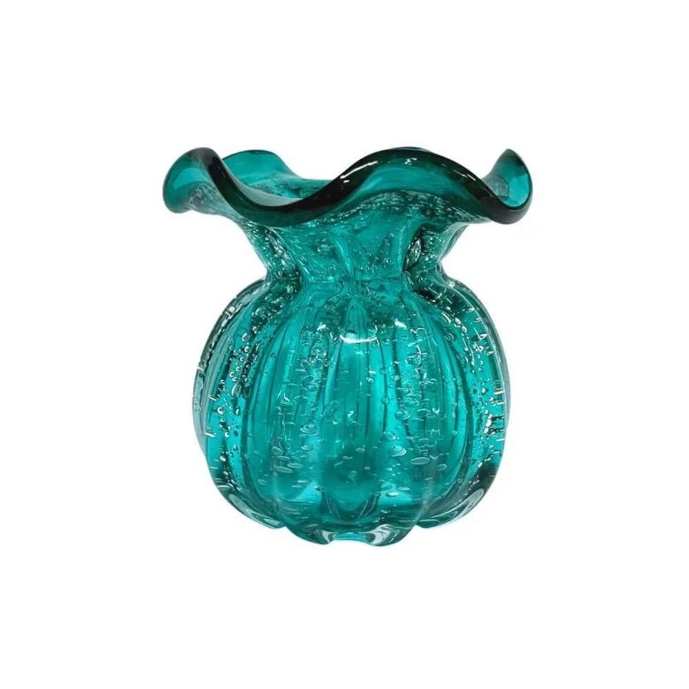 Vaso De Vidro Murano Trouxinha Veneza 11x11x11,5cm - Jolitex - Verde