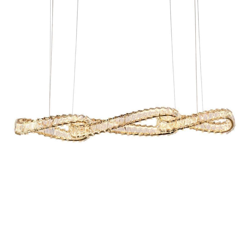 Lustre Pendente Nordecor Lezie Ori 2742 Ouro Brilho Led Bivolt Ouro Brilho 2742