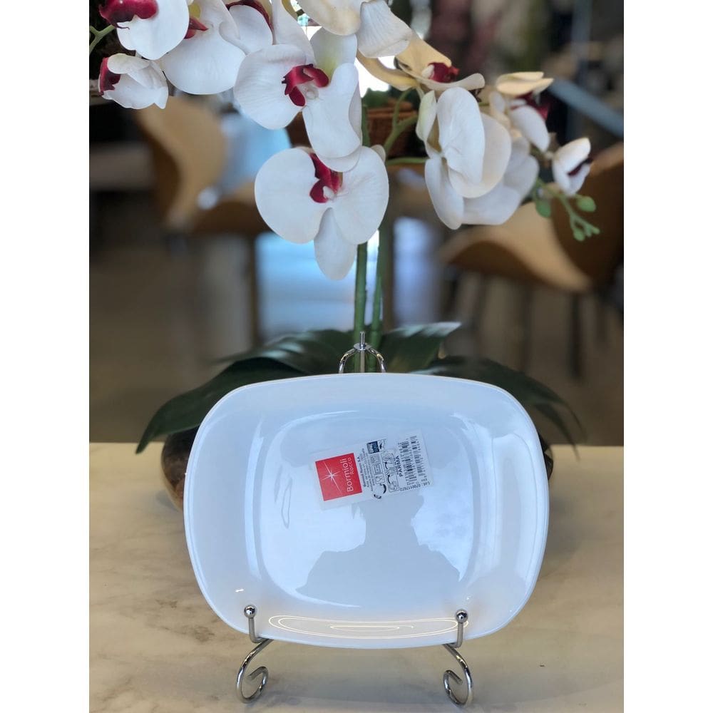 Grangusto Prato Vidro Temperado Branco  Pequeno