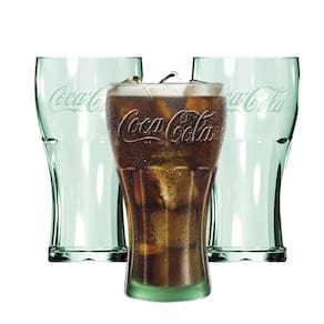 Jogo 3 Copos Coca-Cola Contour Vidro Verde 470ml - Nadir