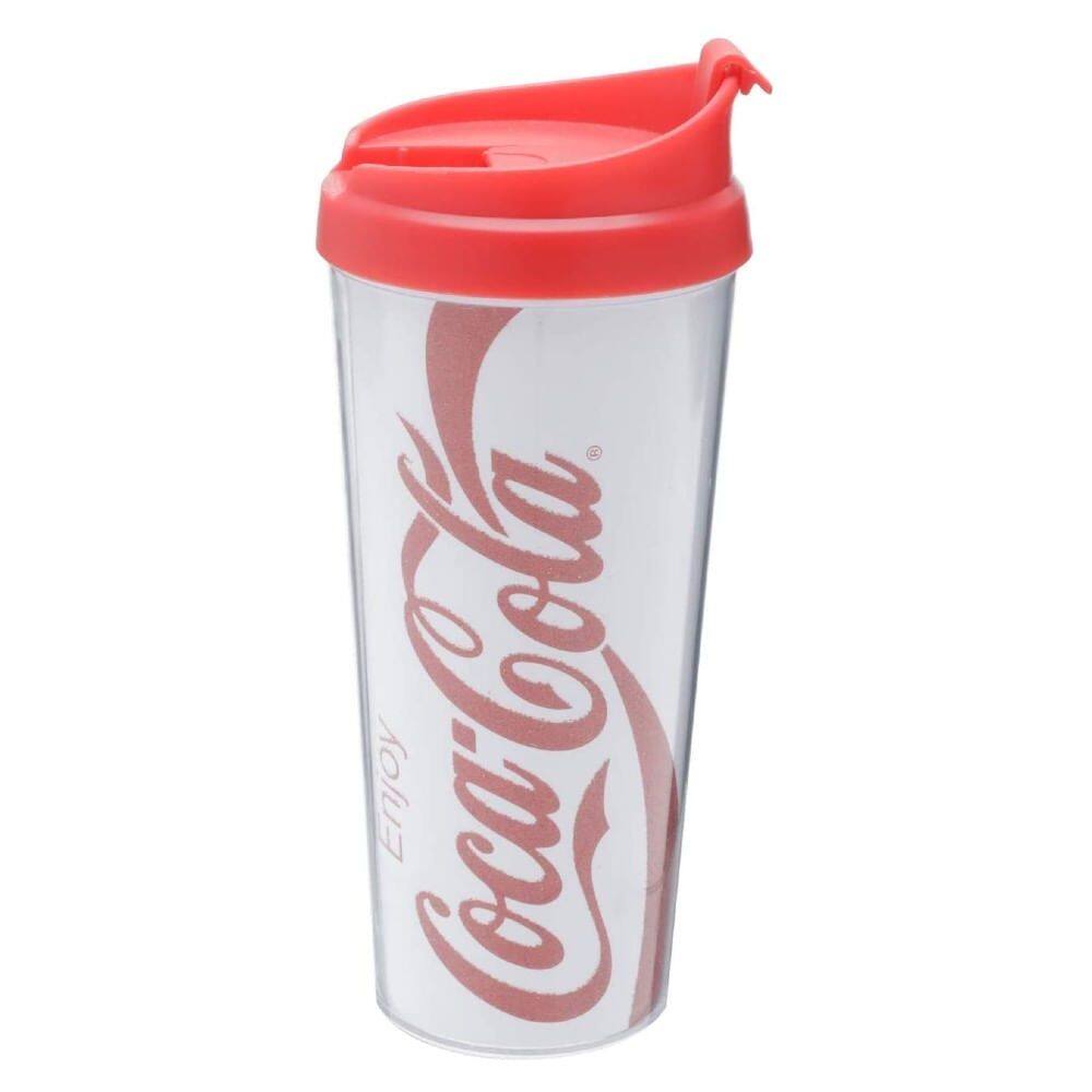 Copo Coca-Cola Com Tampa Contour Branco 500 Ml
