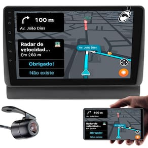 Multimídia 2 Din 9`` Uno Mille 94/13 Fiorino 97/13 + Câmera Ré