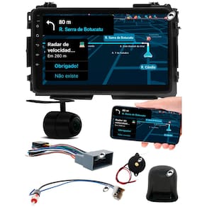 Multimidia 9" Polegadas HRV 2015 a 2021 Android Auto CarPlay Comando Volante + Câmera de Ré
