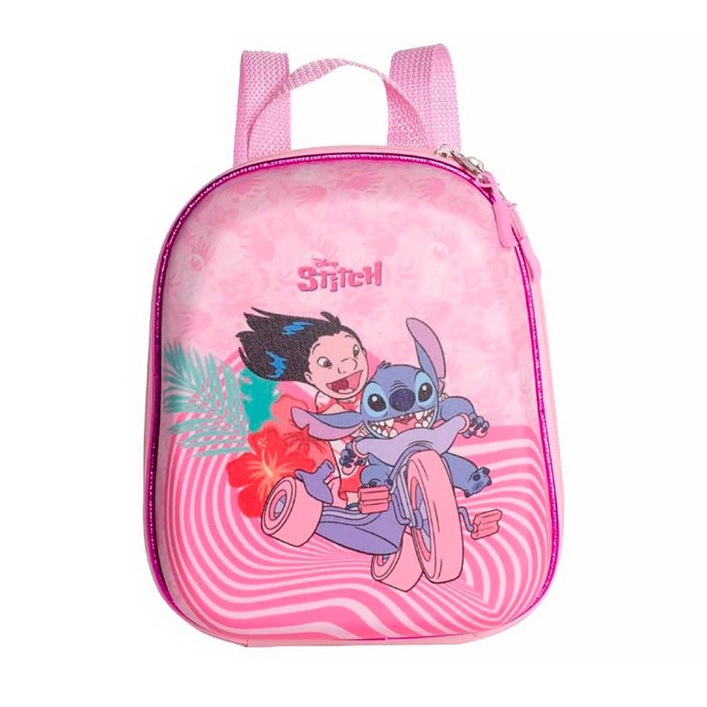 Mochila Infantil Escolar Stitch Rosa 3857BX24 - Diplomata