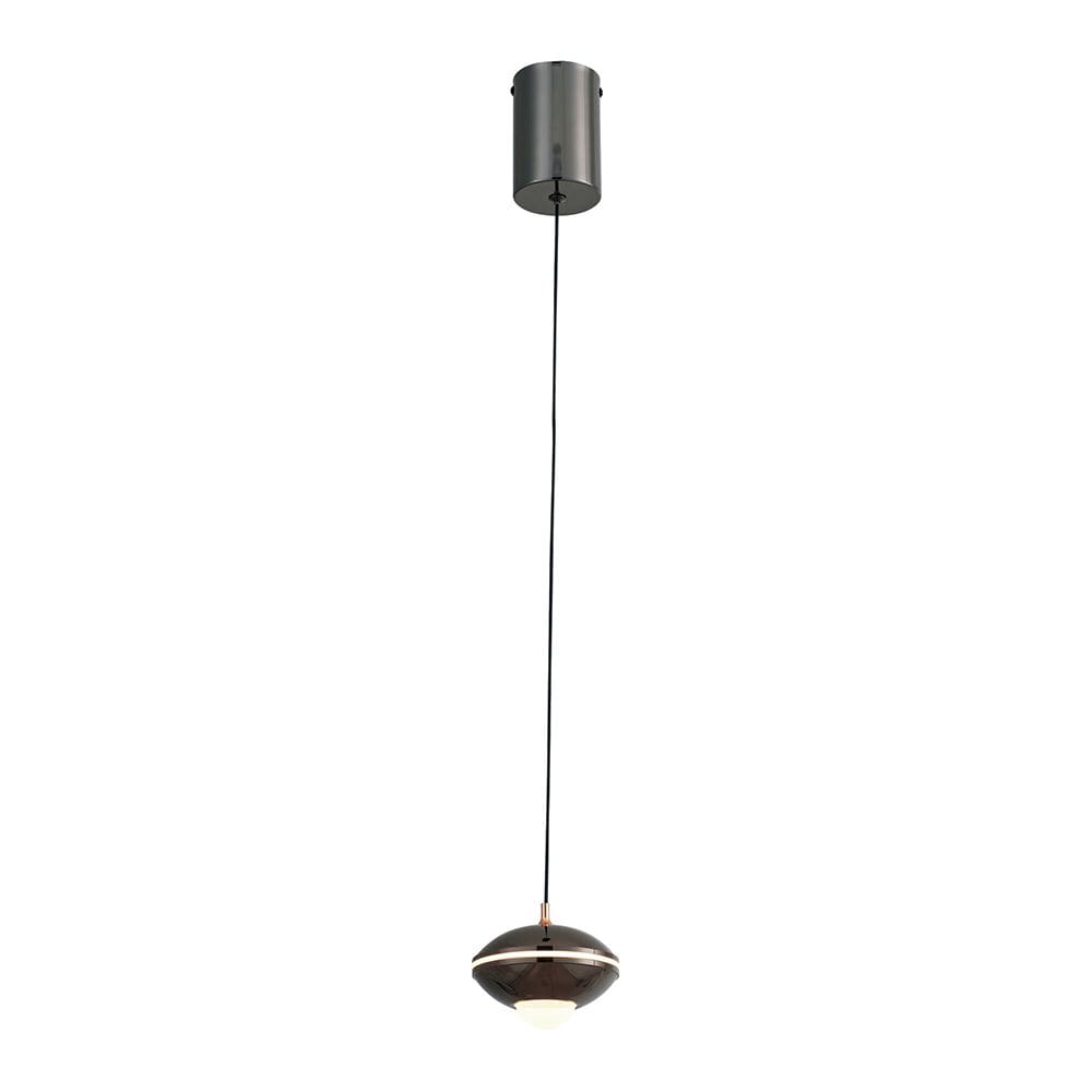 Lustre Pendente Astraled Intercrus PT-9133 Preto Brilho Led Bivolt