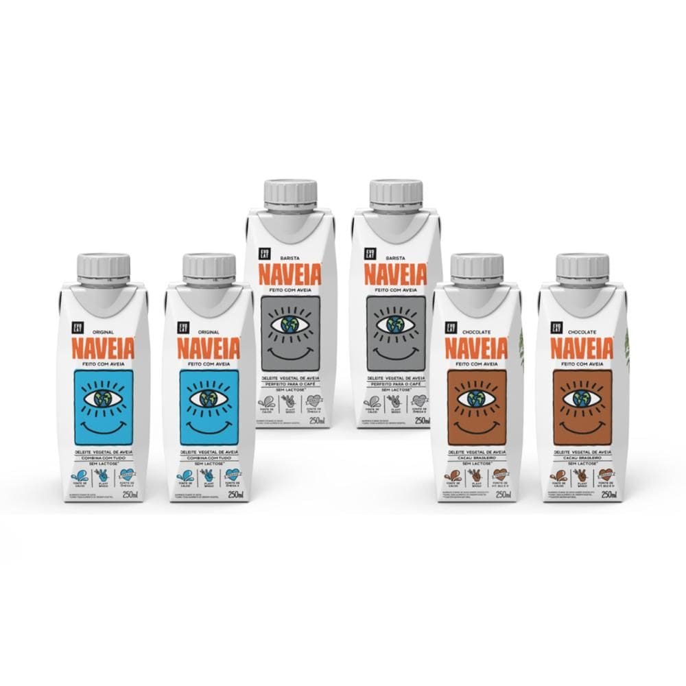 Kit 6x Bebida Vegetal Naveia 250ml Variado