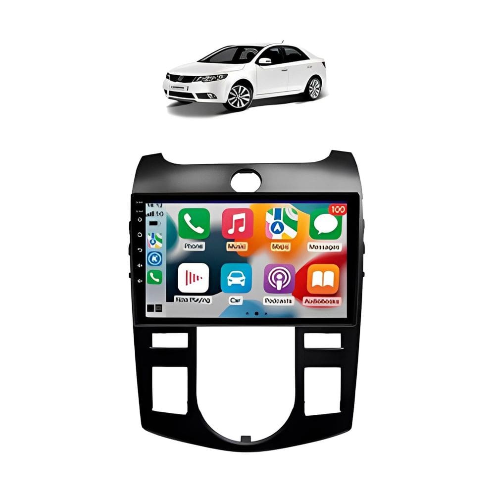 Kit Multimidia Cerato 2009 / 2013 Ar Digital AndroidAuto 9 Pol BT USB FM - Roadstar 908BR