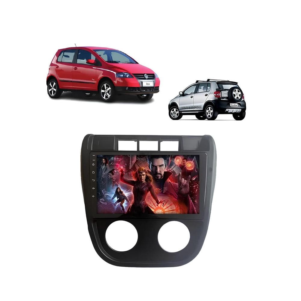 Kit Multimídia Fox CrossFox 2003 / 2009 Android 9 Pol 2/32Gb Carplay Gps WiFi Rádio Bt - Vision 8990CP