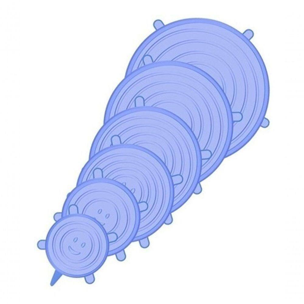 Conjunto De 6 Tampas De Silicone íveis E Universal Para Panelas E Potes Laváveis
